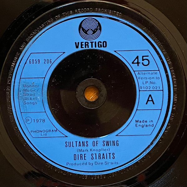 Dire Straits : Sultans Of Swing (7", Single, Blu)