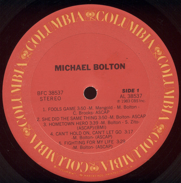 Michael Bolton : Michael Bolton (LP, Album, Pit)