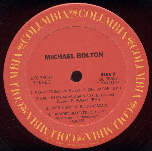 Michael Bolton : Michael Bolton (LP, Album, Pit)