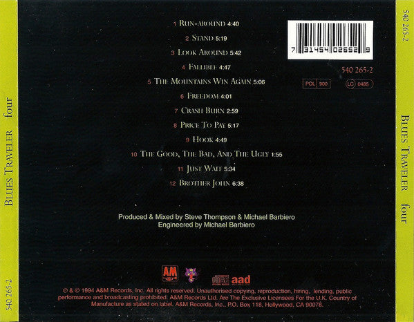 Blues Traveler : Four (CD, Album)