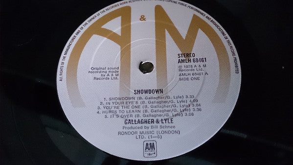 Gallagher & Lyle : Showdown (LP, Album)