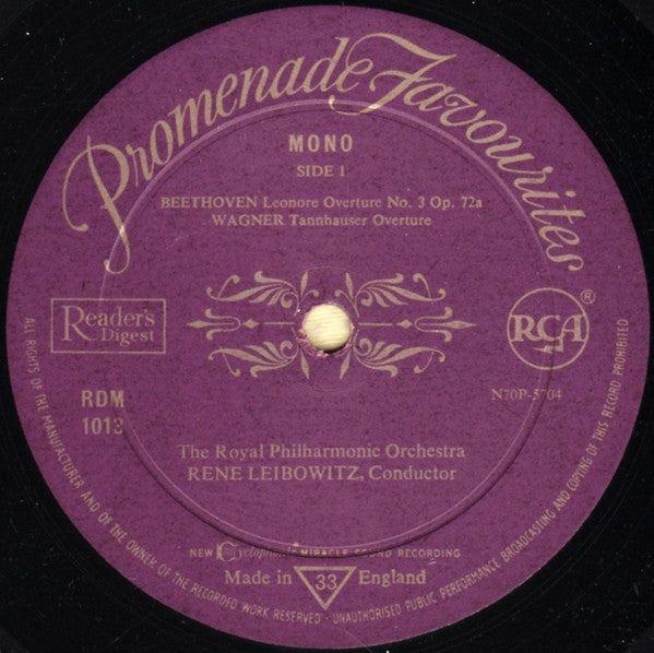 Royal Philharmonic Orchestra And The Beecham Promenade Orchestra : Promenade Favourites (LP, Mono)