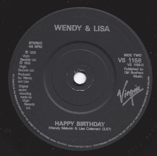 Wendy & Lisa : Are You My Baby? (7", Single, Pap)