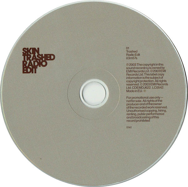 Skin : Trashed (Radio Edit) (CD, Single, Promo)