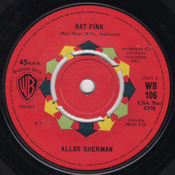 Allan Sherman : Hello Muddah! Hello Fadduh! (A Letter From Camp) (7", Single)