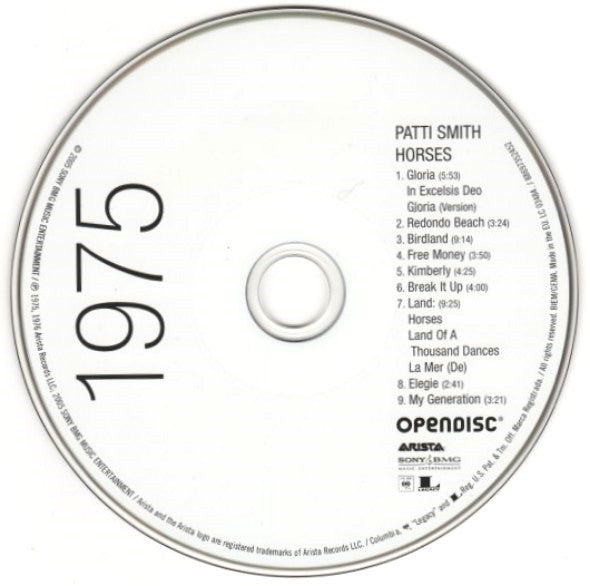 Patti Smith : Horses/Horses (CD, Album, Enh, RE + CD, Album + RM)