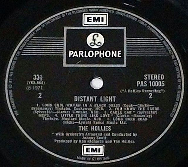 The Hollies : Distant Light (LP, Album)