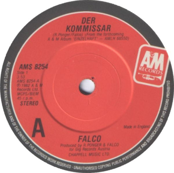 Falco : Der Kommissar (7", Single)