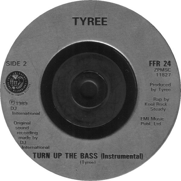 Tyree* : Turn Up The Bass (7", Single, Sil)