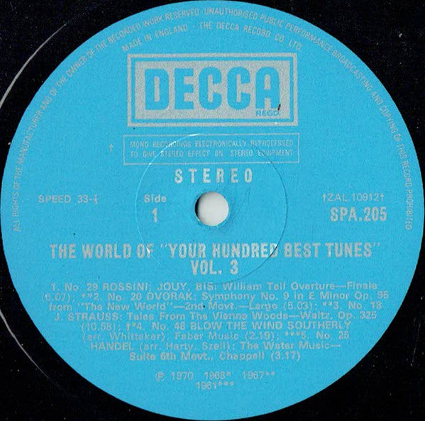 Various : The World Of Your Hundred Best Tunes Vol. 3 (LP, Comp, Mono, Blu)