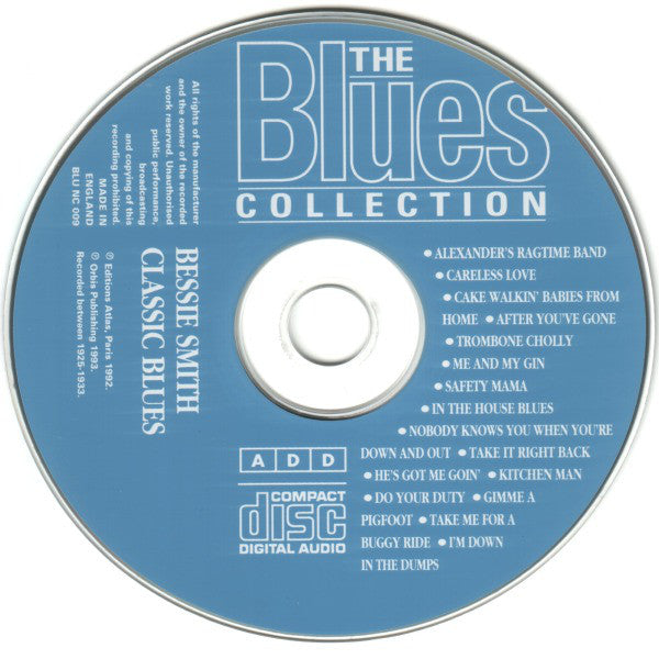 Bessie Smith : Classic Blues (CD, Comp, RM)