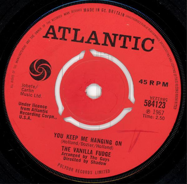 Vanilla Fudge : You Keep Me Hangin' On (7", Single, 3-P)