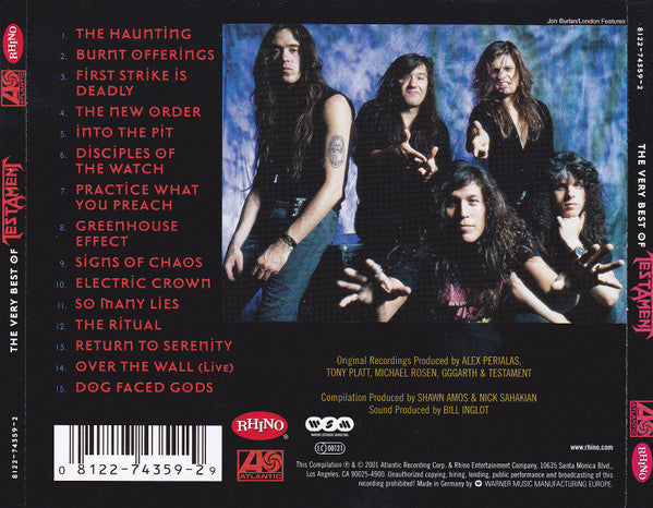 Testament (2) : The Very Best Of Testament (CD, Comp, RM)