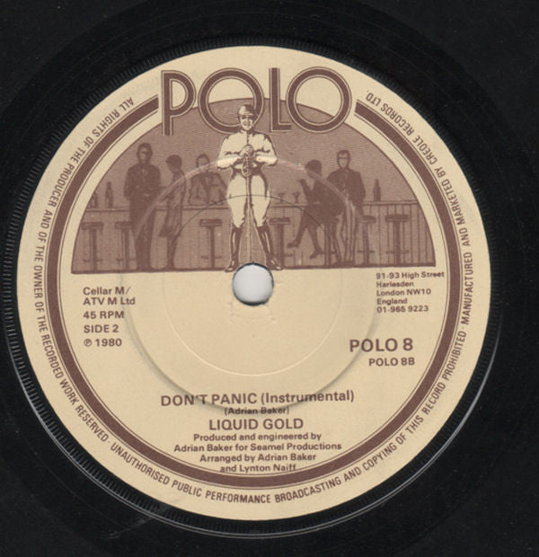 Liquid Gold : Don't Panic (7", Single)