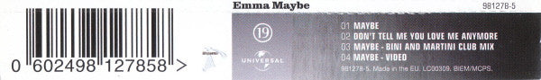 Emma* : Maybe (CD, Single, Enh)