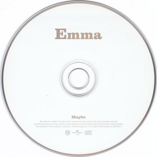 Emma* : Maybe (CD, Single, Enh)