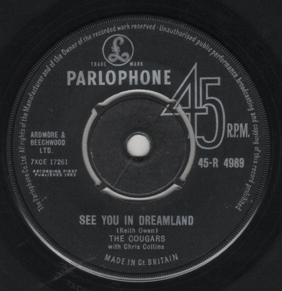 The Cougars (4) : Saturday Nite At The Duck Pond (7", Single)