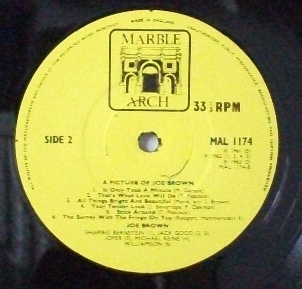 Joe Brown And The Bruvvers : A Picture Of Joe Brown (LP)