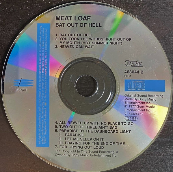 Meat Loaf : Bat Out Of Hell (CD, Album, RE)
