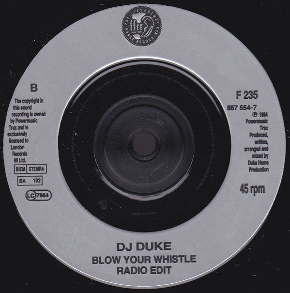 DJ Duke : Turn It Up (Say Yeah) (7", Single)