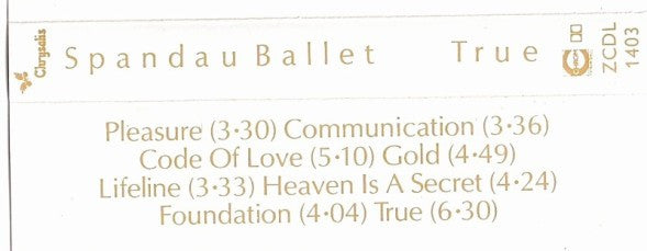 Spandau Ballet : True (Cass, Album, Bla)