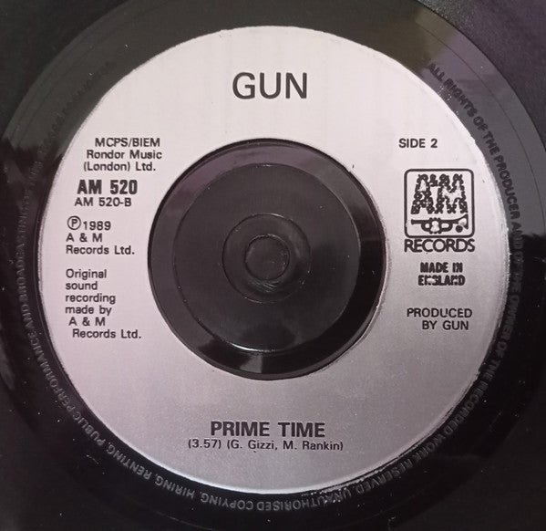 Gun (2) : Money (Everybody Loves Her) (7", Single, Sil)