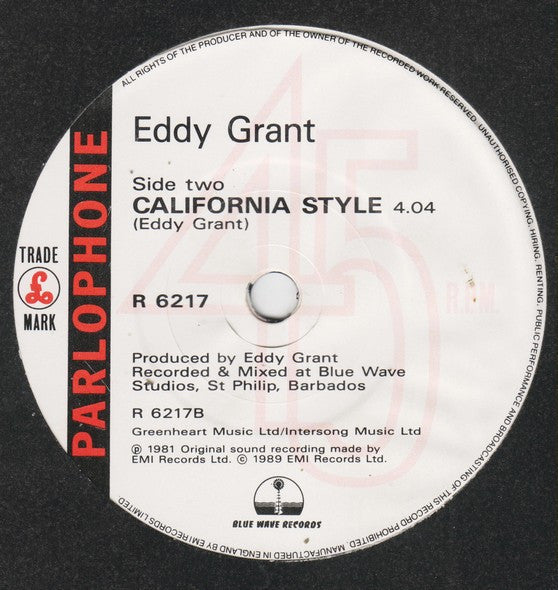 Eddy Grant : Walking On Sunshine (7", Single)