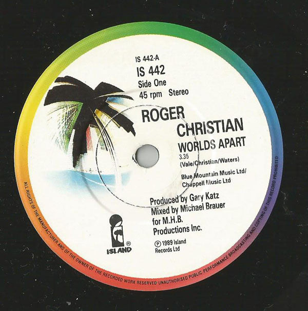 Roger Christian (2) : Worlds Apart (7", Single)