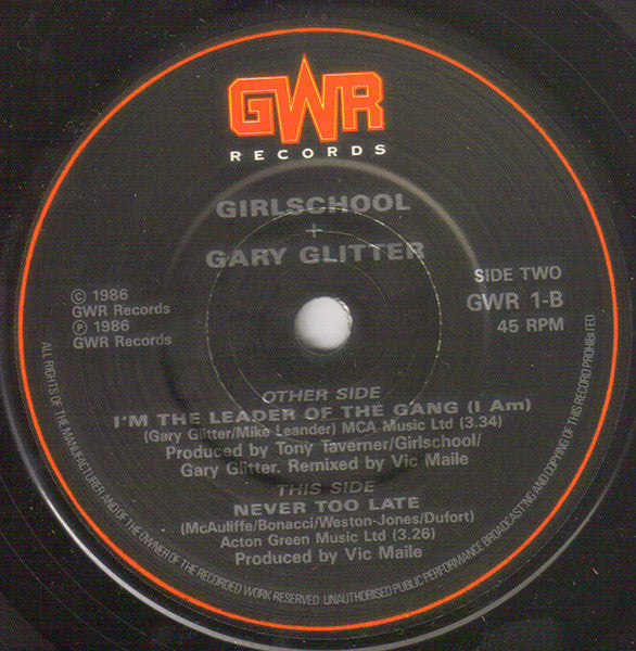 Girlschool + Gary Glitter : I'm The Leader Of The Gang (I Am) (7", Single)