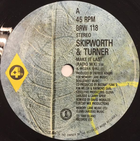 Skipworth & Turner : Make It Last (7", Single)