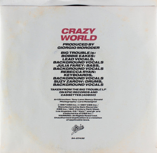 Big Trouble : Crazy World (7")