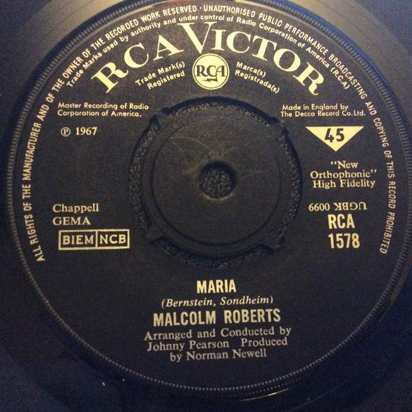 Malcolm Roberts : Time Alone Will Tell (7", Single)