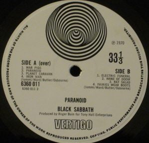 Black Sabbath : Paranoid (LP, Album, RP, Gat)