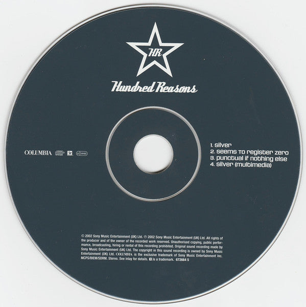 Hundred Reasons : Silver (CD, Single, Enh)