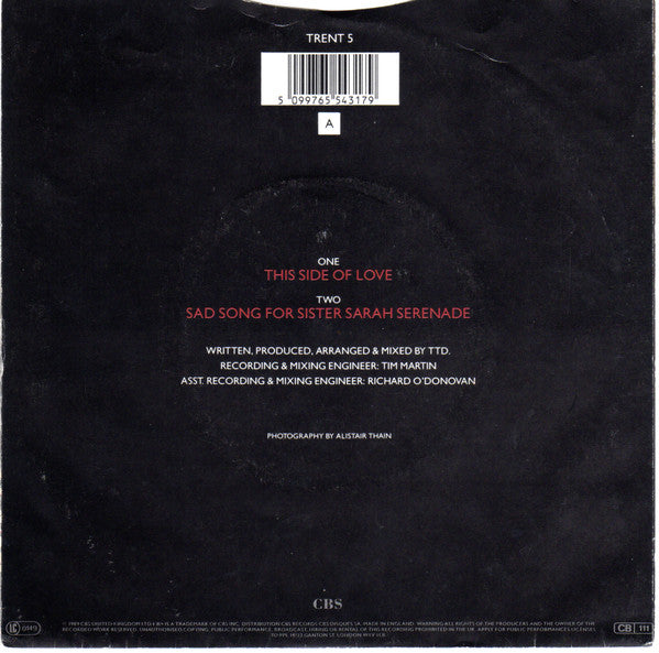 Terence Trent D'Arby : This Side Of Love (7", Single)