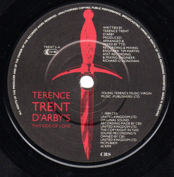 Terence Trent D'Arby : This Side Of Love (7", Single)