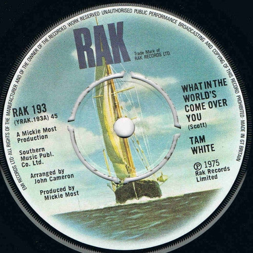 Tam White : What In The World's Come Over You (7")