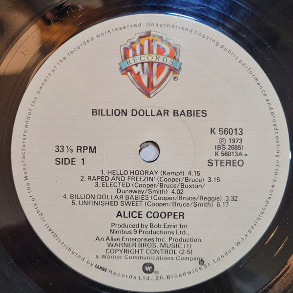 Alice Cooper : Billion Dollar Babies (LP, Album, RE, Gat)