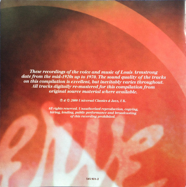 Louis Armstrong : The Very Best Of Louis Armstrong (2xCD, Comp)