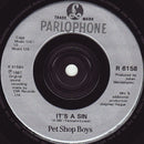 Pet Shop Boys : It's A Sin (7", Single, Sil)