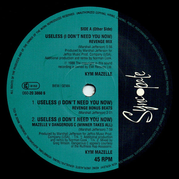 Kym Mazelle : Useless (12", Maxi)