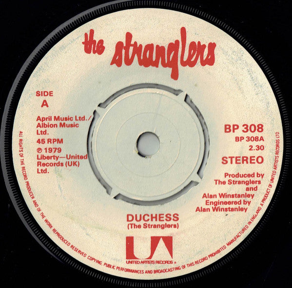 The Stranglers : Duchess (7", Single, RE, RP)