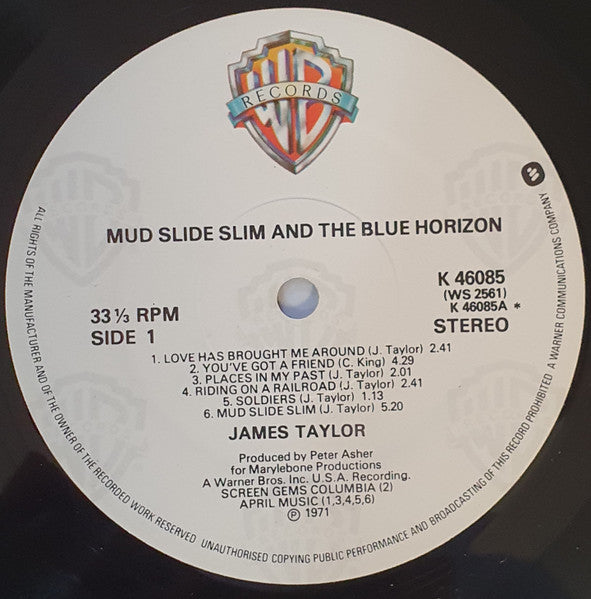 James Taylor (2) : Mud Slide Slim And The Blue Horizon (LP, Album, RE)