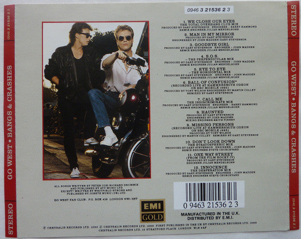 Go West : Bangs & Crashes (CD, Comp, RP, NL )