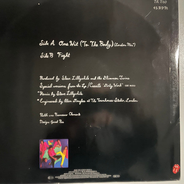 The Rolling Stones : One Hit (To The Body) (12", Single)