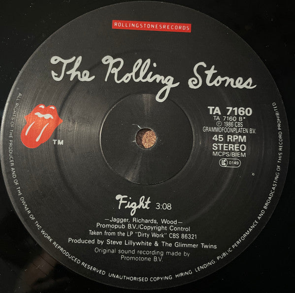 The Rolling Stones : One Hit (To The Body) (12", Single)