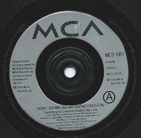 Bobby Brown & Whitney Houston : Something In Common (7", Single)