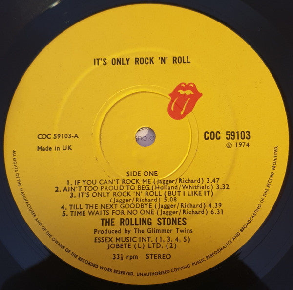 The Rolling Stones : It's Only Rock 'N Roll (LP, Album)