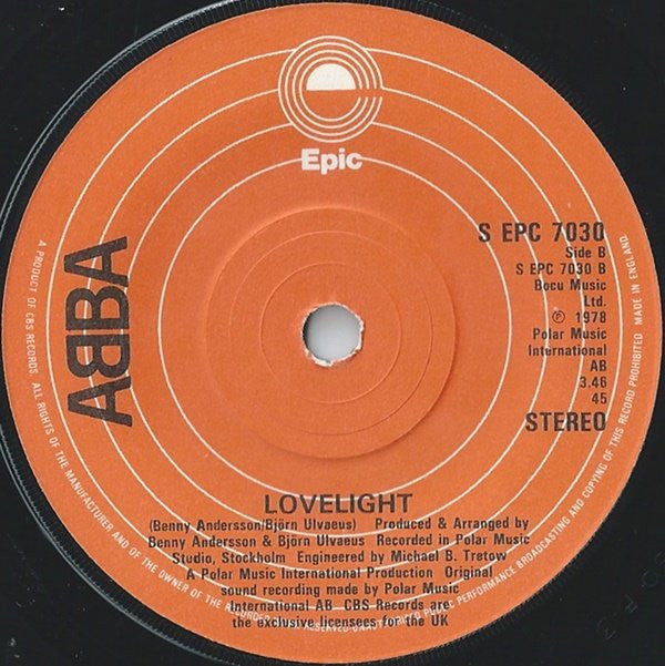 ABBA : Chiquitita (7", Single, Sol)