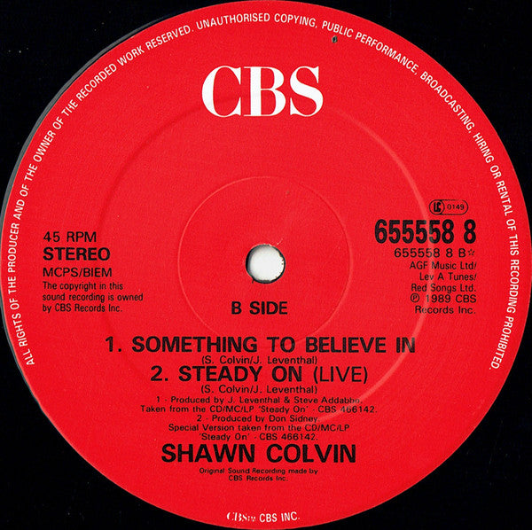Shawn Colvin : Steady On (12", Single)